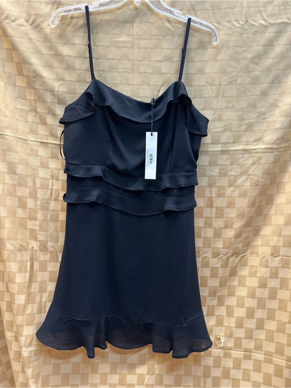 Pinch Black Ruffle-Trim Mini Dress